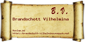 Brandschott Vilhelmina névjegykártya
